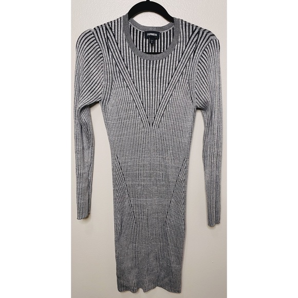 Express Midi Sweater Knit Vertical Stripes Dress NWOT - Picture 9 of 14
